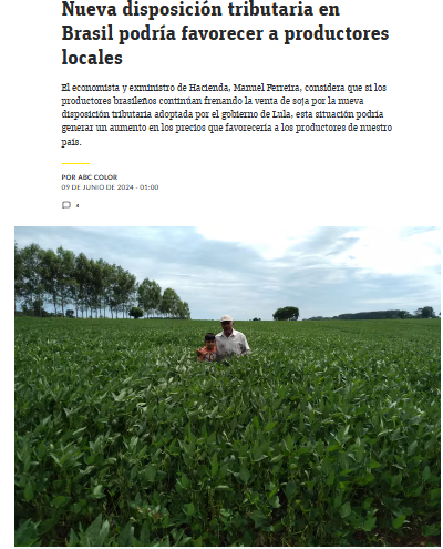 Nueva disposición tributaria en Brasil podría favorecer a productores locales